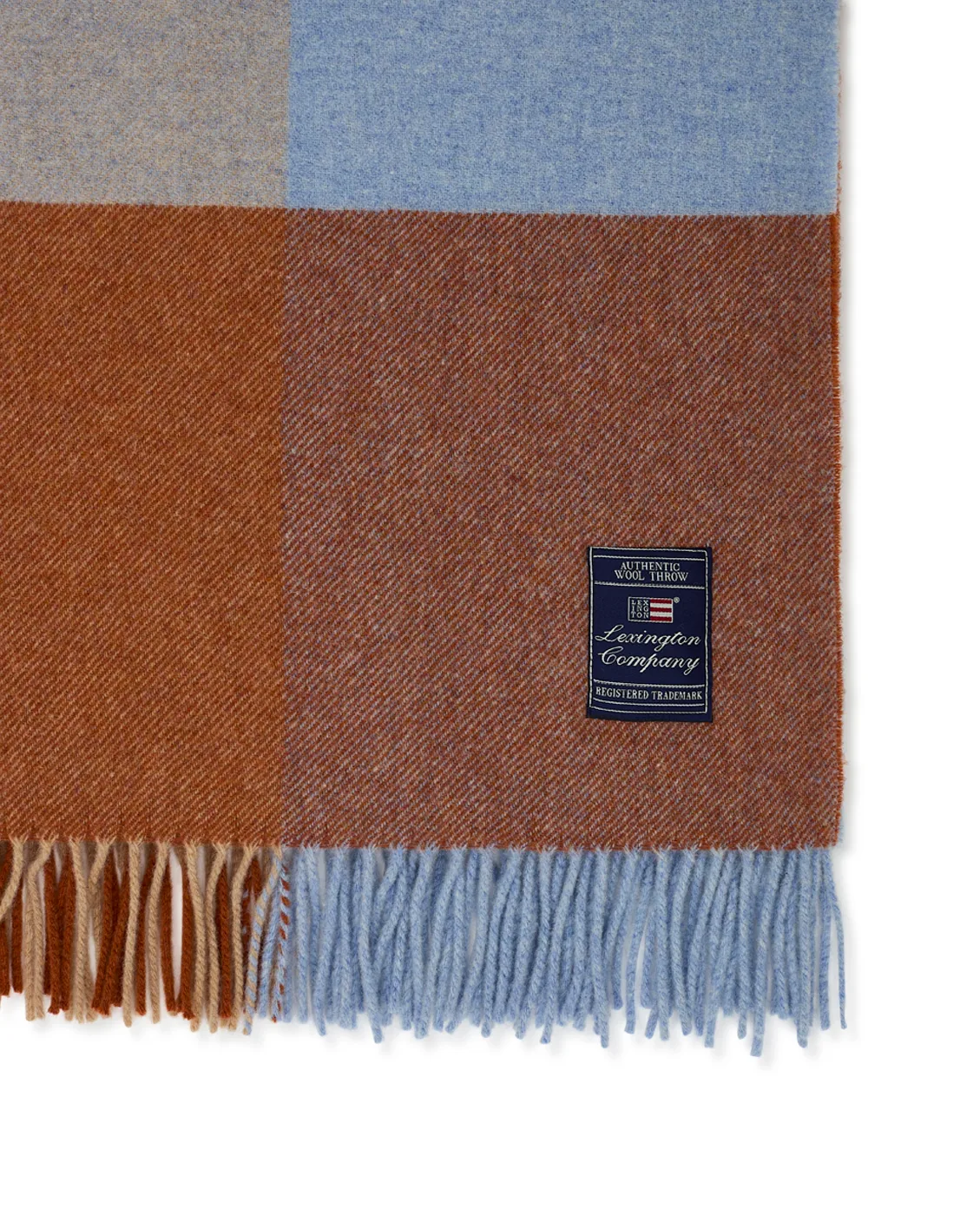 Plaid in lana riciclata Checked 130x170 cm, Multicolore Lexington