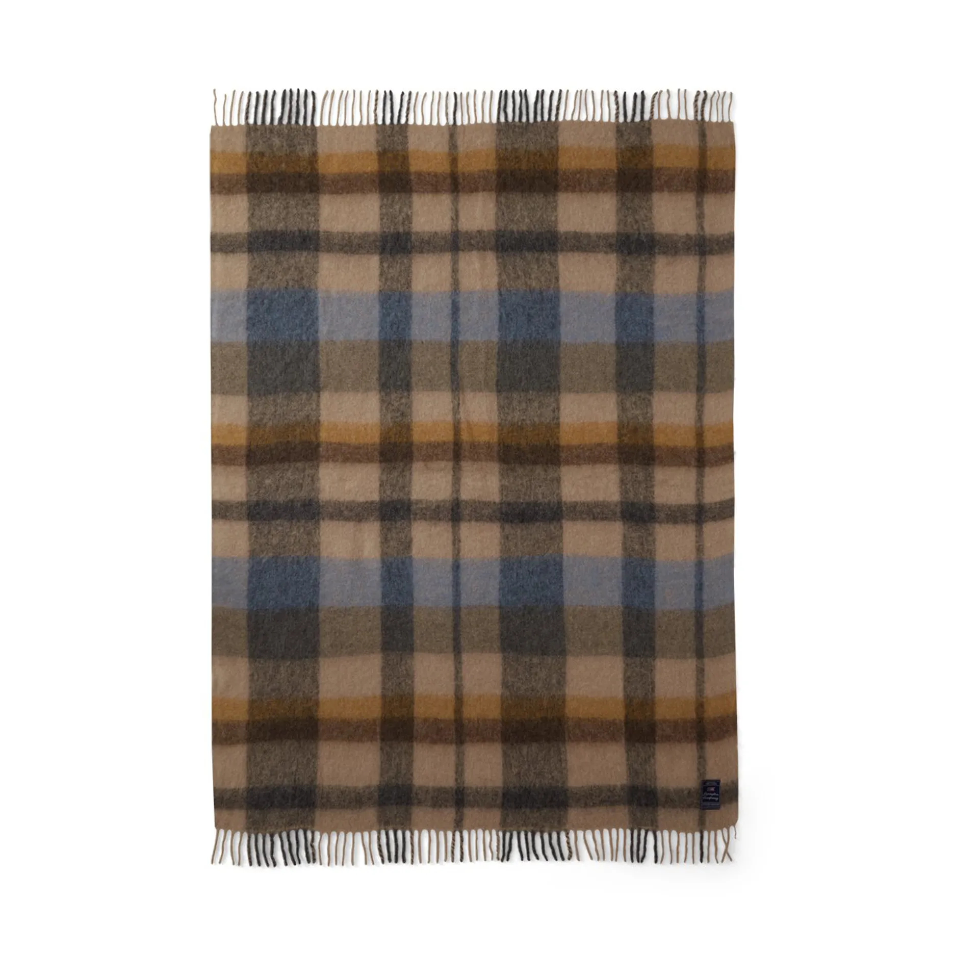 Plaid Mohair a scacchi, materiale misto, 130x170 cm, Multi Lexington
