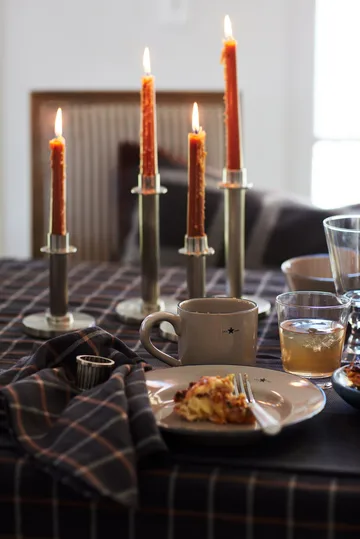 Portacandela Lexington a righe, 20 cm - Ottone - Lexington