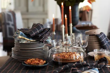 Portacandela Lexington a righe, 20 cm - Ottone - Lexington