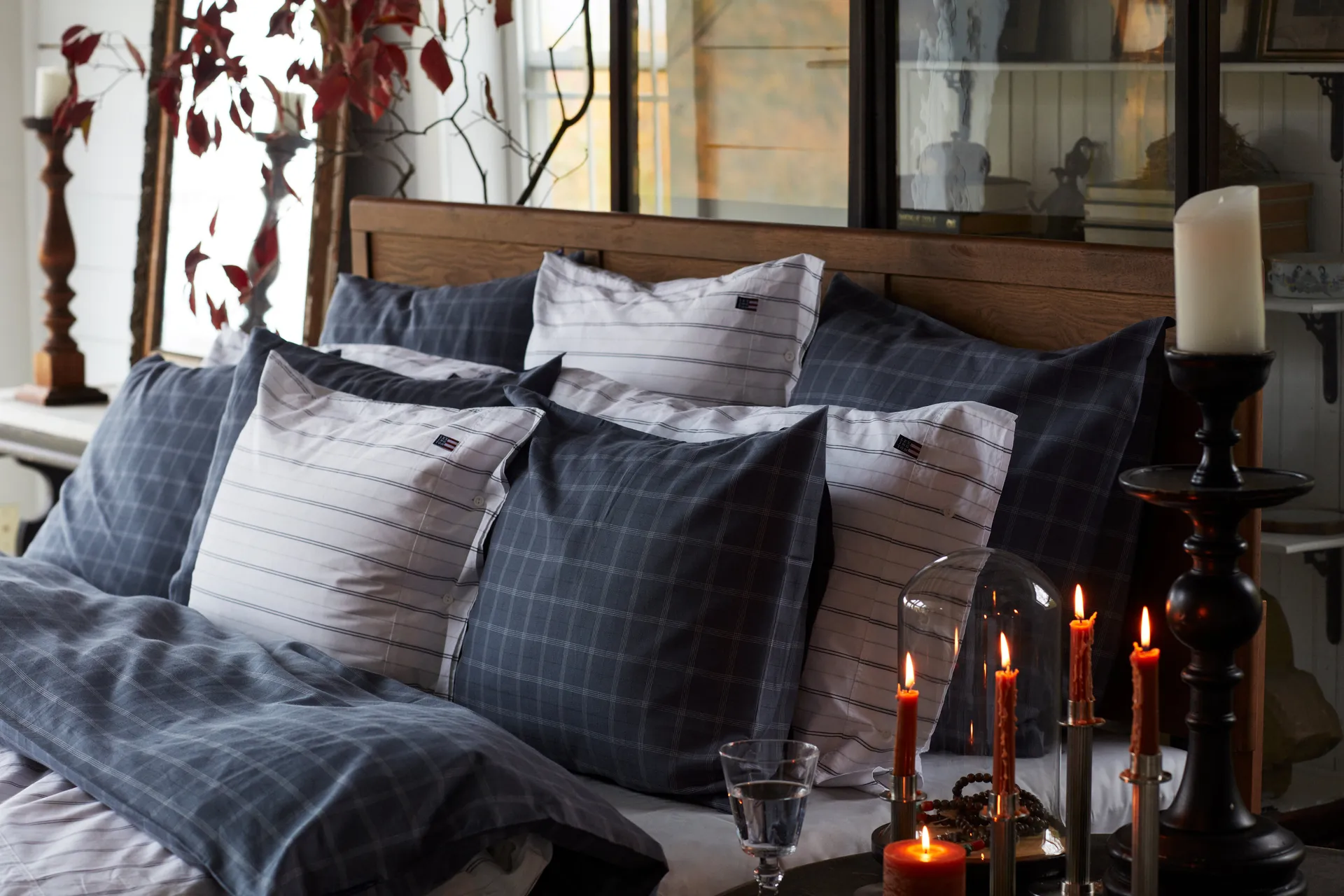 Portacandela Lexington a righe, 20 cm, Ottone Lexington