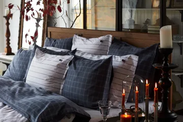 Portacandela Lexington a righe, 20 cm - Ottone - Lexington