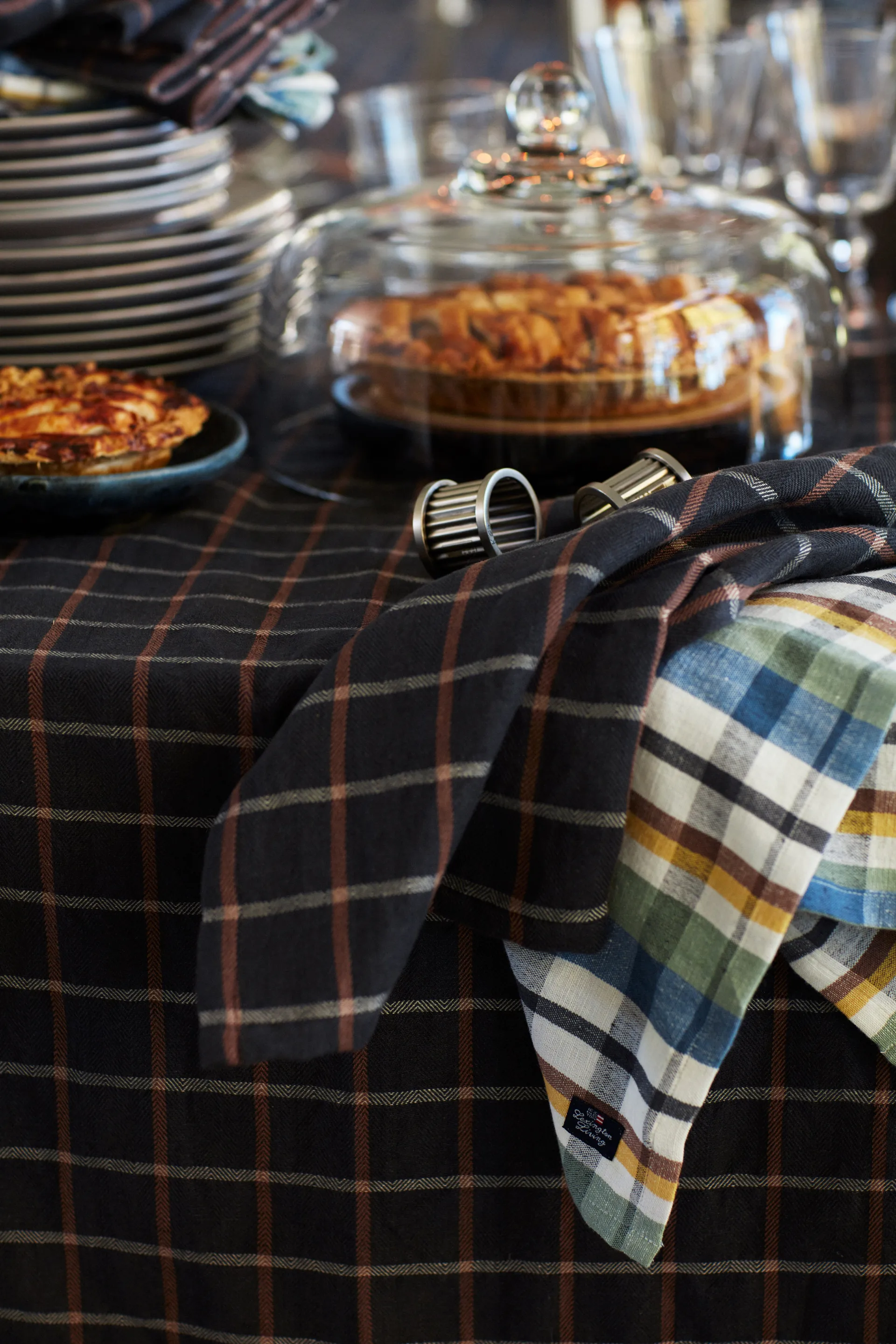 Portatovagliolo ad anello Lexington a righe Ø4,8 cm, Brass Lexington