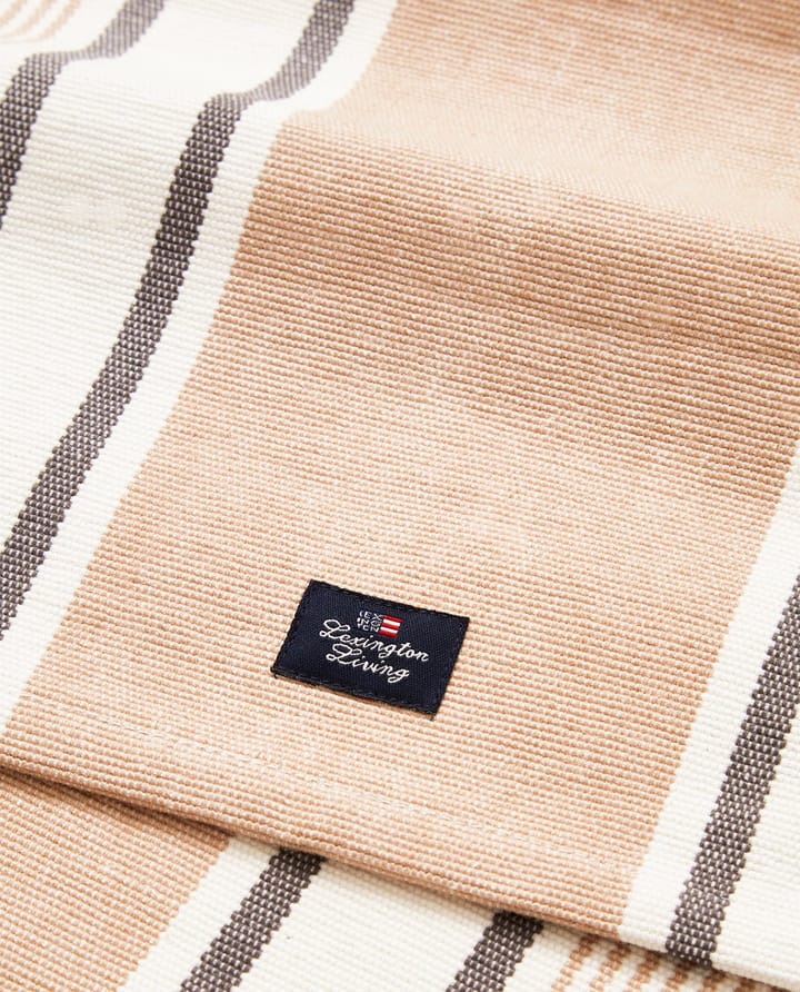 Runner in Cotone Biologico Striped 50x250 cm, Bianco-beige Lexington