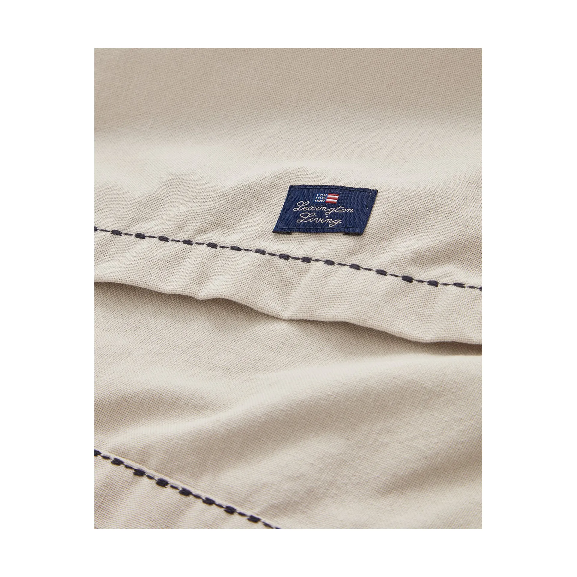 Runner Organic Cotton Oxford Stitches 50x250 cm, Beige Lexington