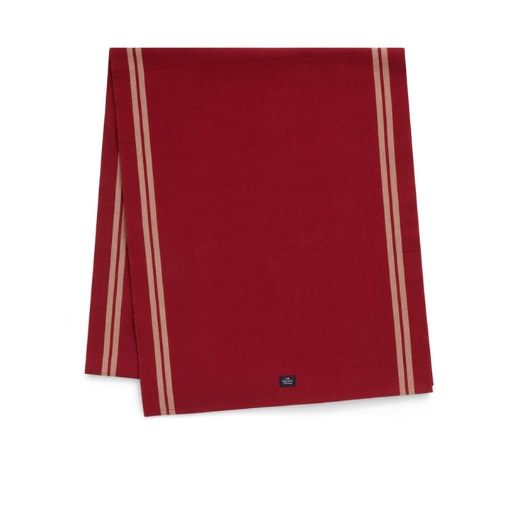 Runner Side a righe in cotone organico, 50x250 cm - Rosso, beige - Lexington