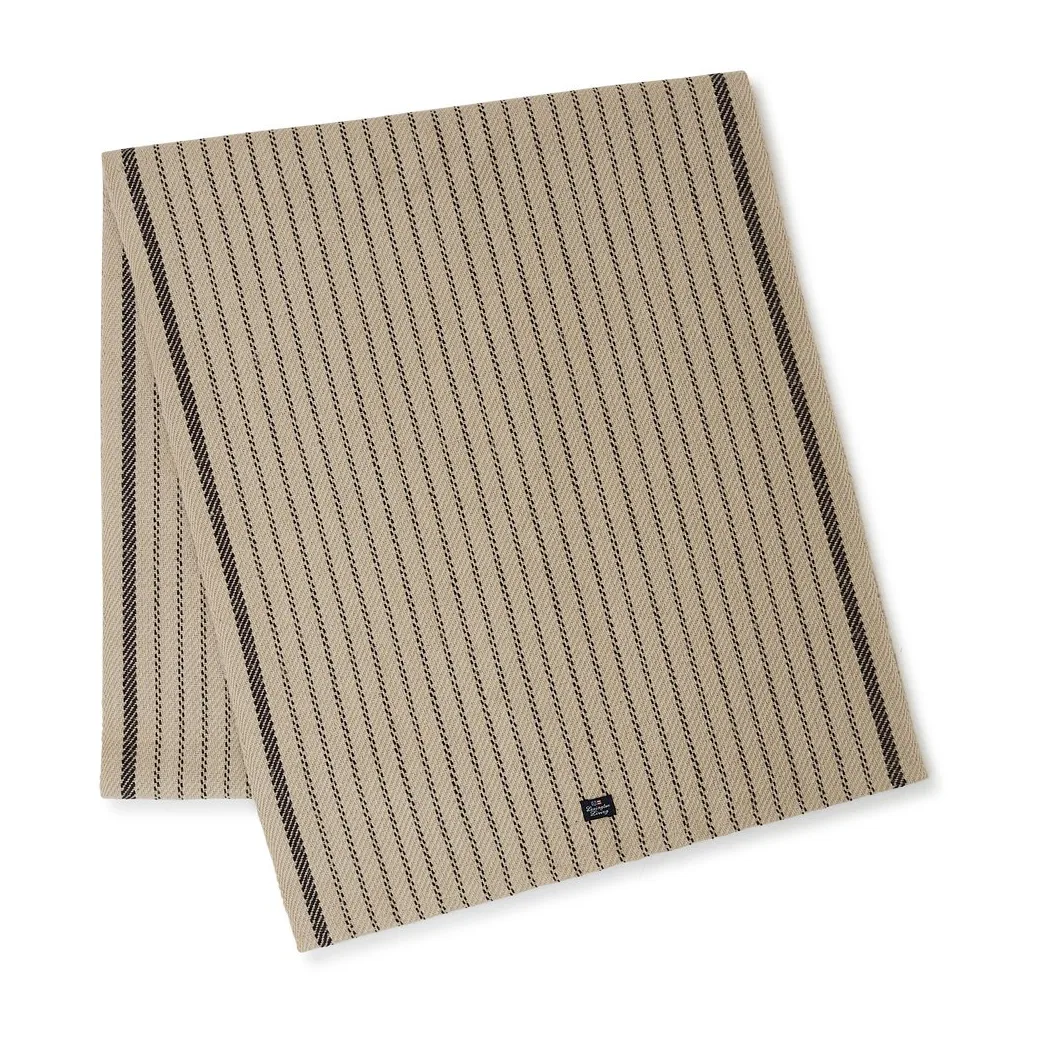 Runner Striped iuta e cotone 50x250 cm, Beige-grigio scuro Lexington