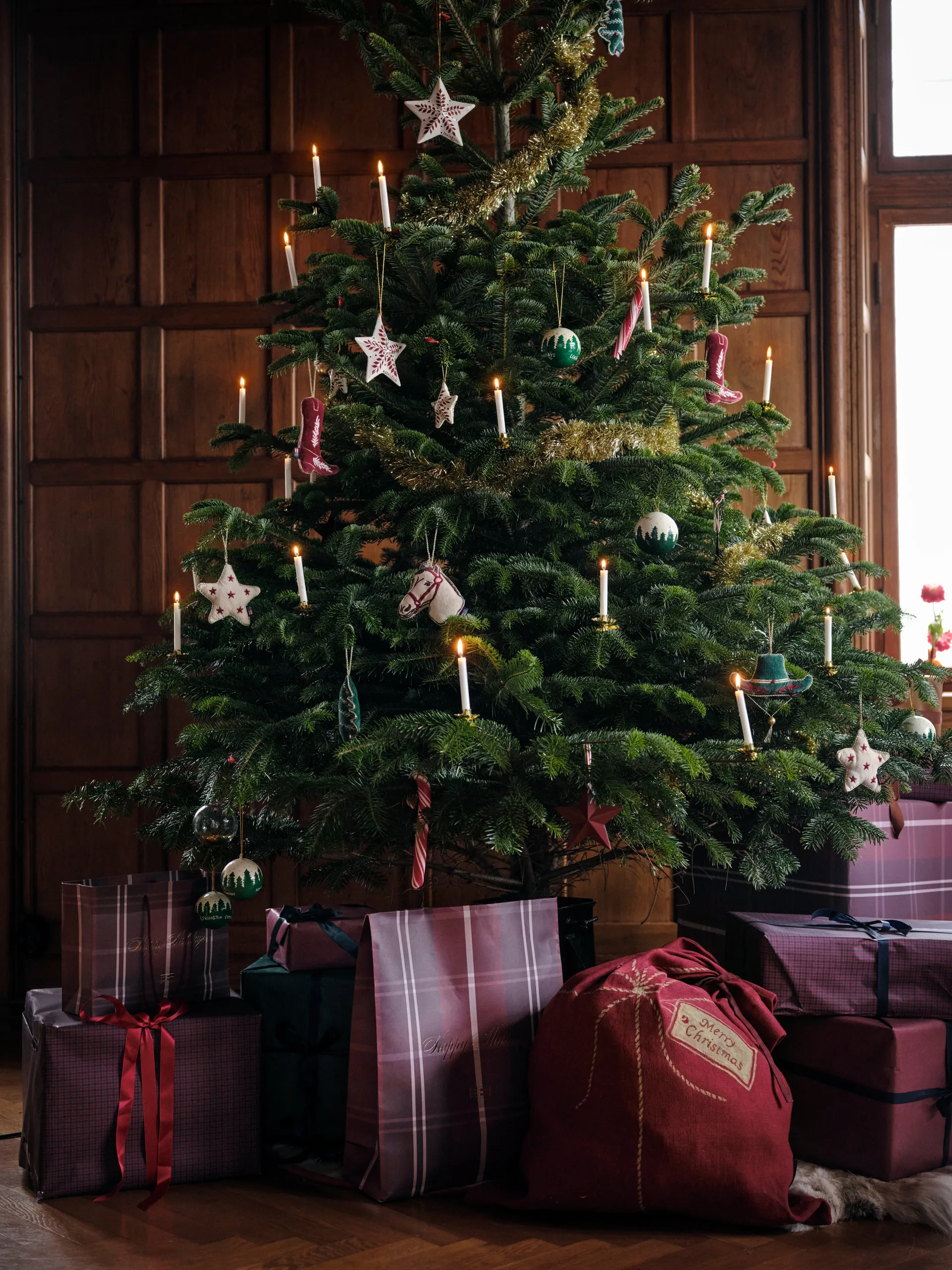 Sacco regalo di Natale Lexington 65x95 cm, Rosso Lexington