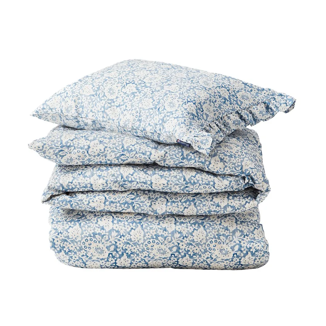 Set di biancheria da letto in cotone satinato blu Floral Printed, 50x60 cm, 150x210 cm Lexington