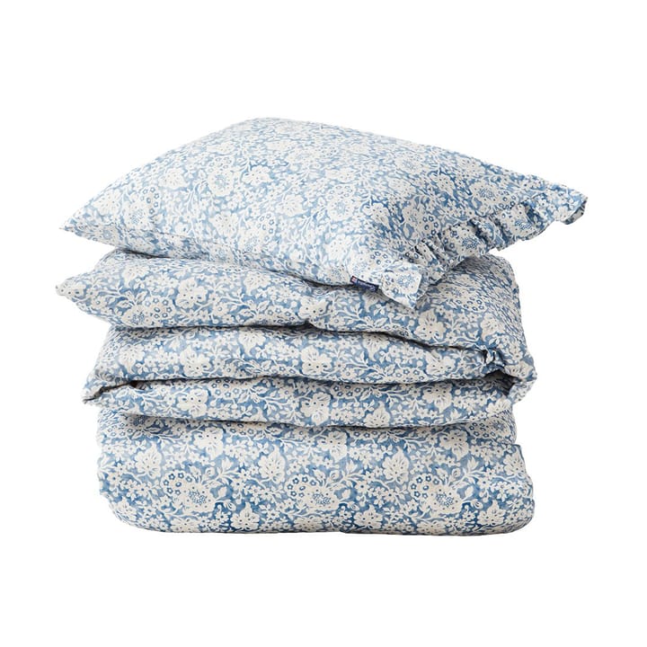 Set di biancheria da letto in cotone satinato blu Floral Printed - 50x60 cm, 220x220 cm - Lexington