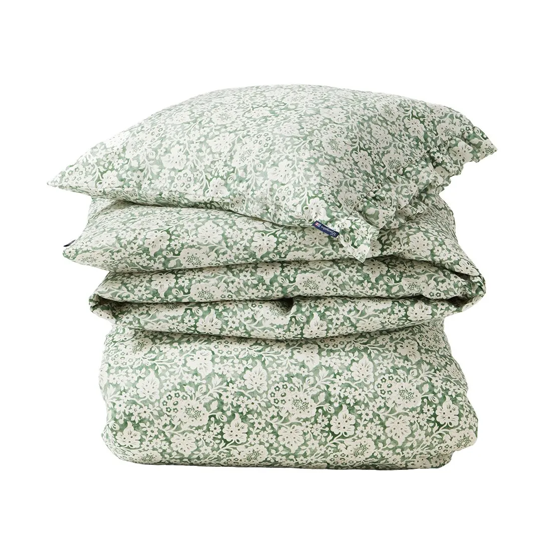 Set di biancheria da letto in cotone satinato verde Floral Printed, 50x60 cm, 150x210 cm Lexington
