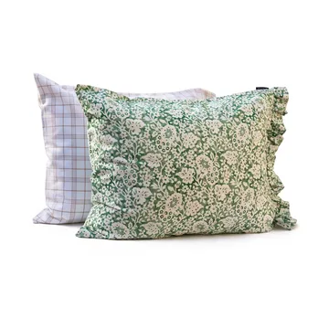 Set di biancheria da letto in cotone satinato verde Floral Printed - 50x60 cm, 150x210 cm - Lexington