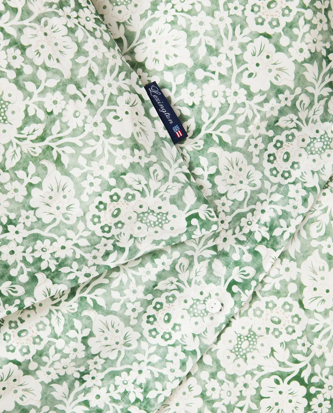 Set di biancheria da letto in cotone satinato verde Floral Printed, 50x60 cm, 150x210 cm Lexington