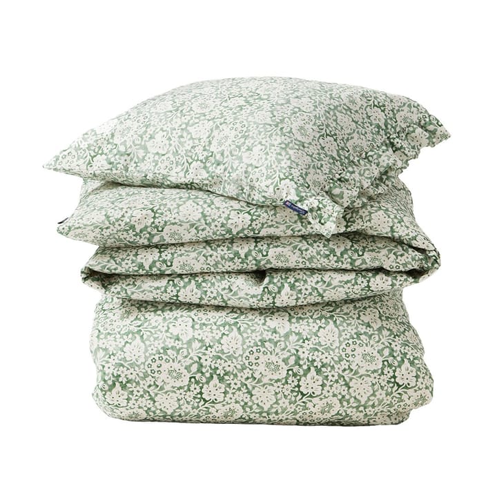 Set di biancheria da letto in cotone satinato verde Floral Printed - 50x60 cm, 220x220 cm - Lexington