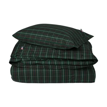 Set letto in percalle di cotone a quadri - Green-navy, 2 pz 50x60 cm/1 pz 220x220 cm - Lexington