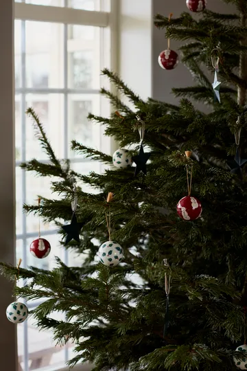 Sfere per albero di Natale Lexington Papier Maché in confezione da due - Lexington