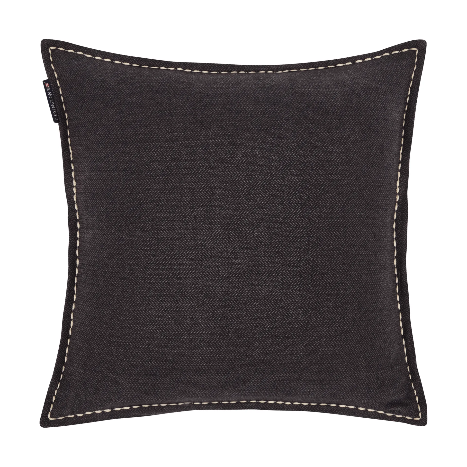 Ski Club federa per cuscino in cotone biologico, Navy-Light beige, 50x50 cm Lexington