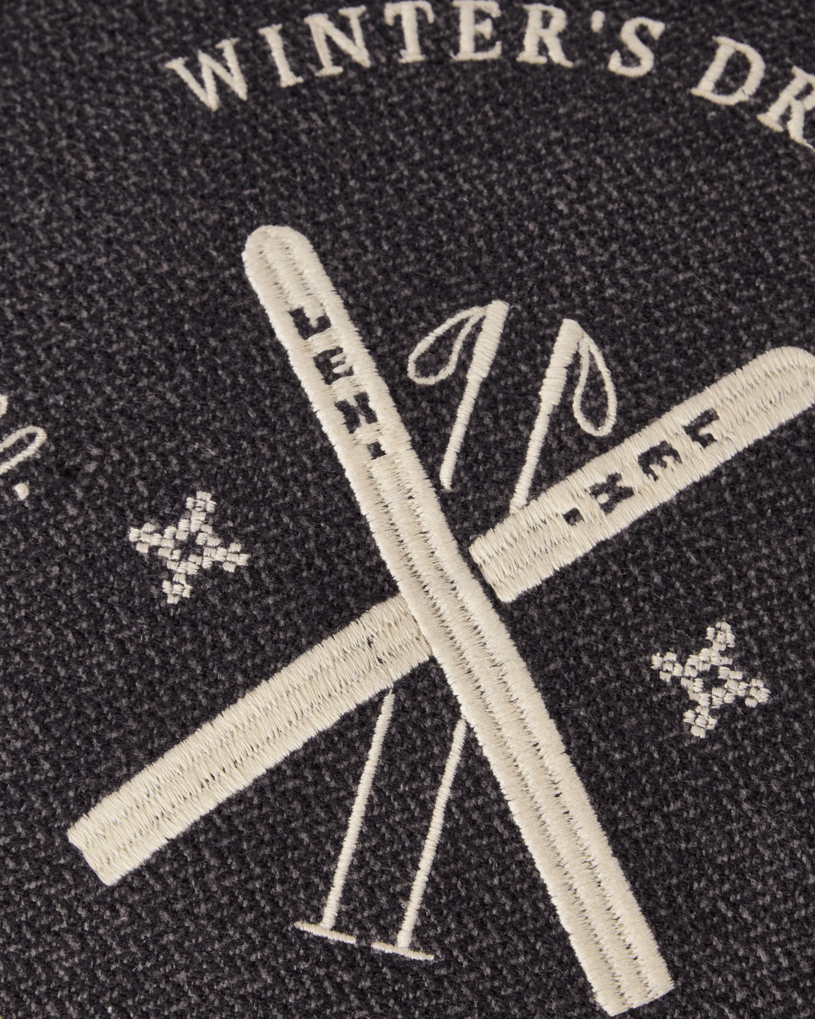 Ski Club federa per cuscino in cotone biologico, Navy-Light beige, 50x50 cm Lexington