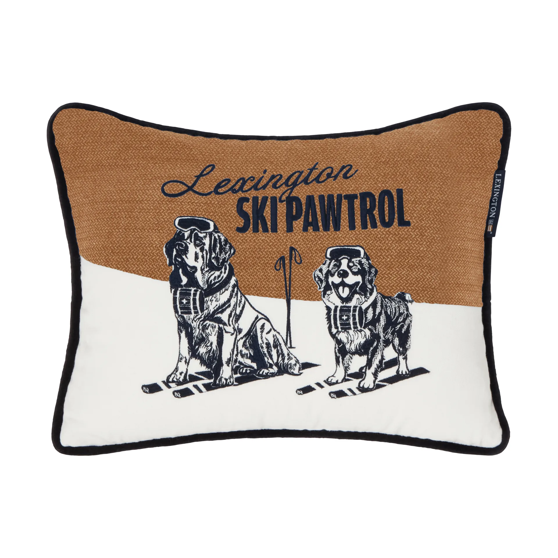 Skipawtrol cuscino decorativo, Beige-bianco-navy, 40x30 cm Lexington