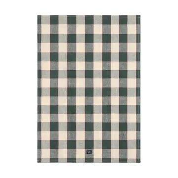 Strofinaccio da cucina a quadretti lino/cotone 50x70 cm - Green-light beige-rosso - Lexington