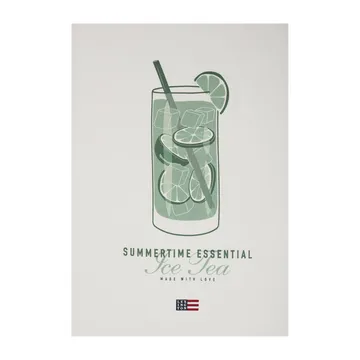 Strofinaccio da cucina Ice Tea Organic Cotton Twill 50x70 cm - Bianco - Lexington