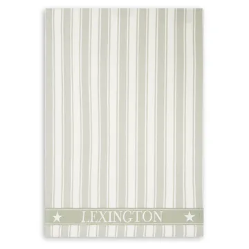 Strofinaccio da cucina Icons Waffle Striped 50x70 cm - verde salvia-bianco - Lexington