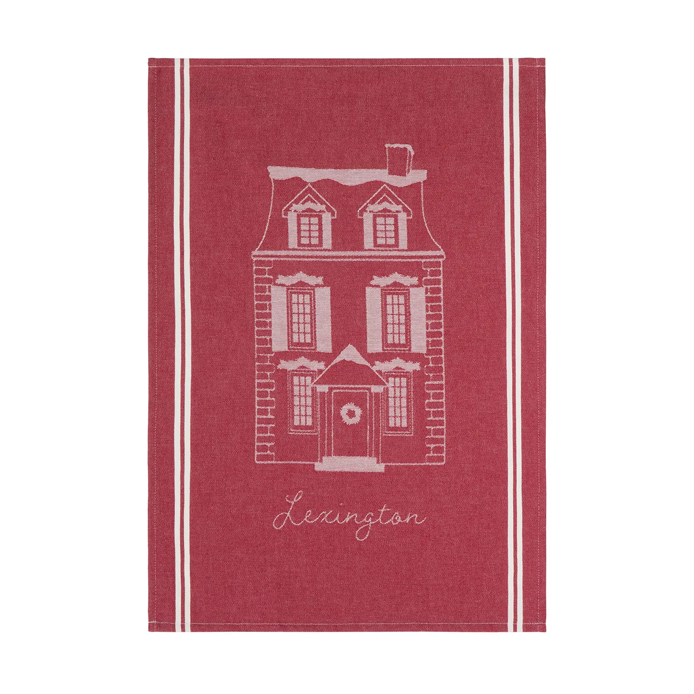 Strofinaccio da cucina in cotone biologico House 50x70 cm, Rosso-bianco Lexington