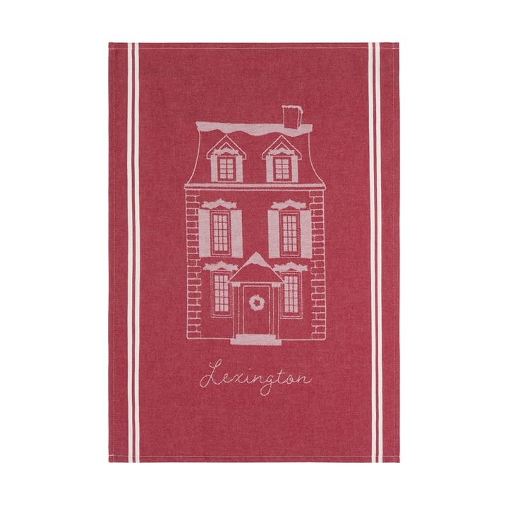 Strofinaccio da cucina in cotone biologico House 50x70 cm - Rosso-bianco - Lexington