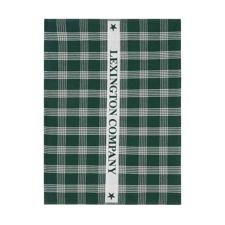 Strofinaccio da cucina in cotone biologico Lexington 50x70 cm - Verde-bianco - Lexington