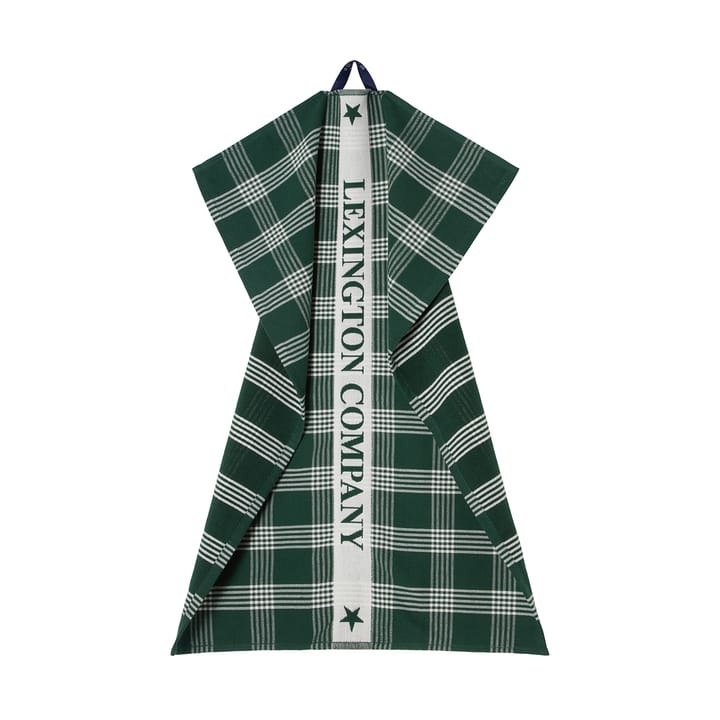 Strofinaccio da cucina in cotone biologico Lexington 50x70 cm, Verde-bianco Lexington