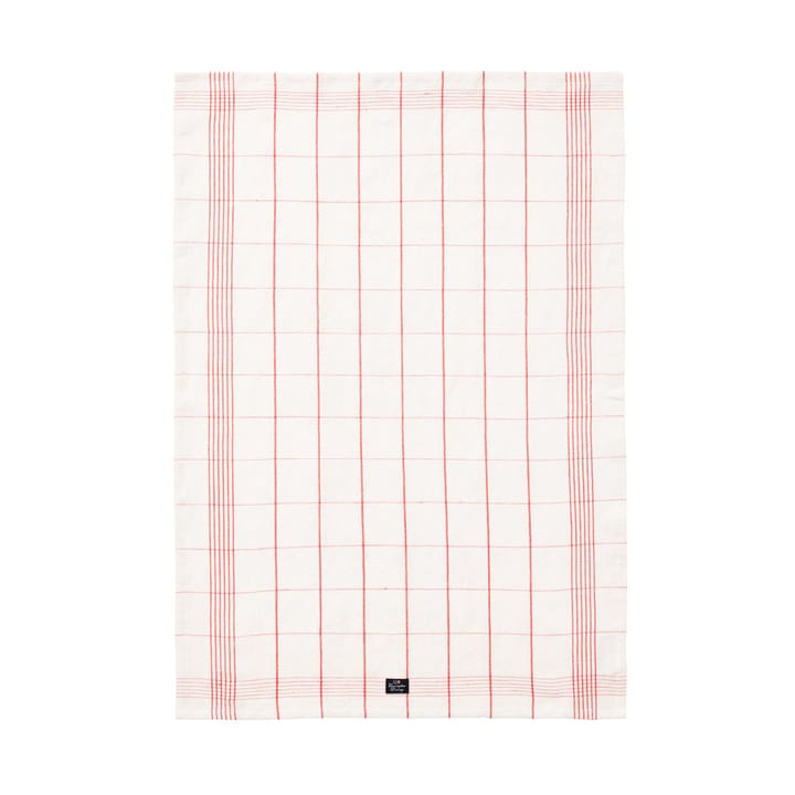 Strofinaccio da cucina in cotone/lino 50x70 cm, Bianco-rosso Lexington