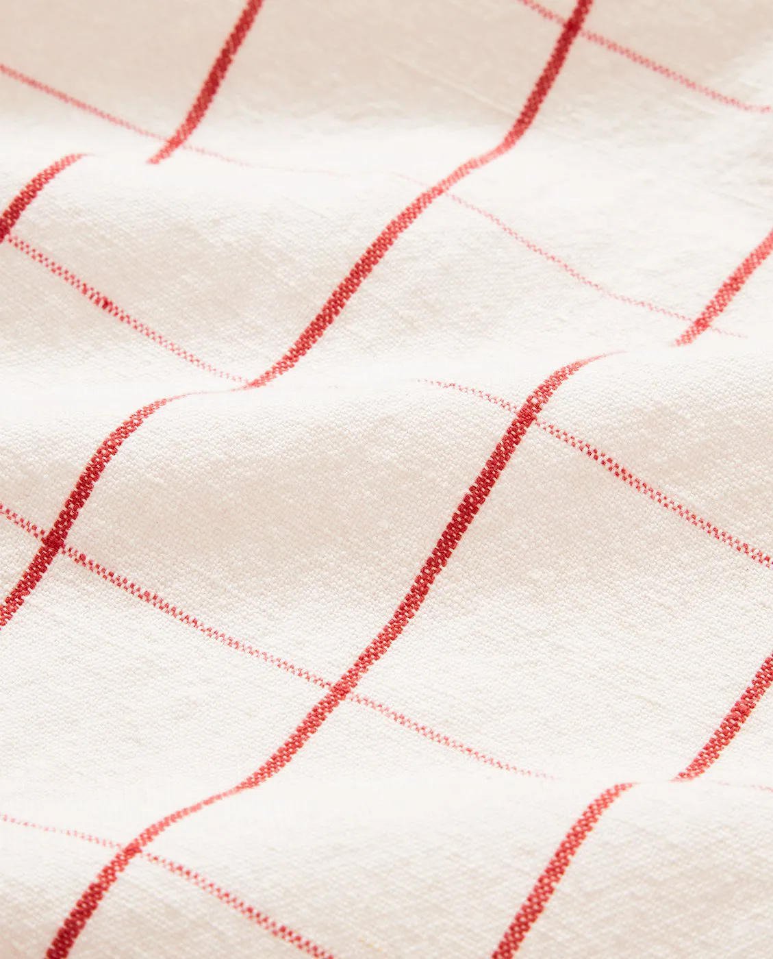 Strofinaccio da cucina in cotone/lino 50x70 cm, Bianco-rosso Lexington