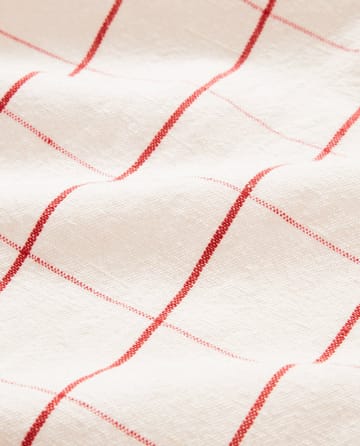 Strofinaccio da cucina in cotone/lino 50x70 cm - Bianco-rosso - Lexington