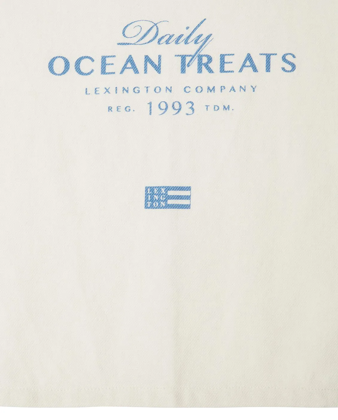 Strofinaccio in cotone con stampa delizie oceaniche 50x70 cm, Bianco Lexington