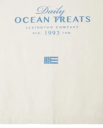 Strofinaccio in cotone con stampa delizie oceaniche 50x70 cm - Bianco - Lexington
