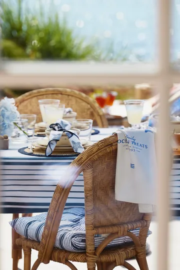 Strofinaccio in cotone con stampa delizie oceaniche 50x70 cm - Bianco - Lexington