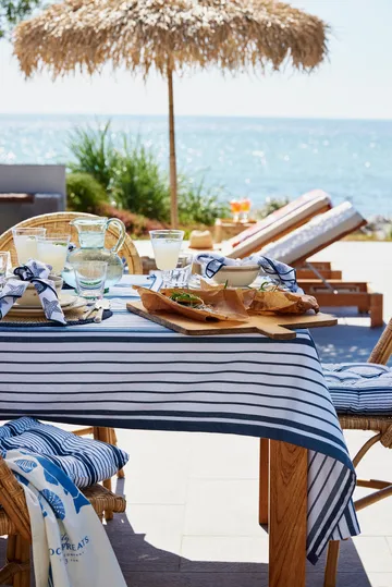 Strofinaccio in cotone con stampa delizie oceaniche 50x70 cm - Bianco - Lexington