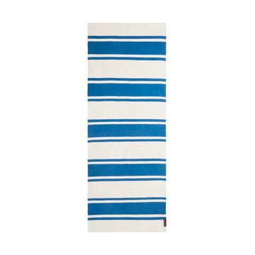 Tappeto corridoio in cotone a righe biologico 80x220 cm - Blu-bianco - Lexington