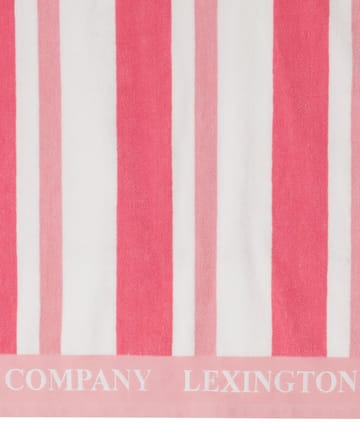 Telo da spiaggia Striped Cotton Terry 100x180 cm - Ciliegia - Lexington