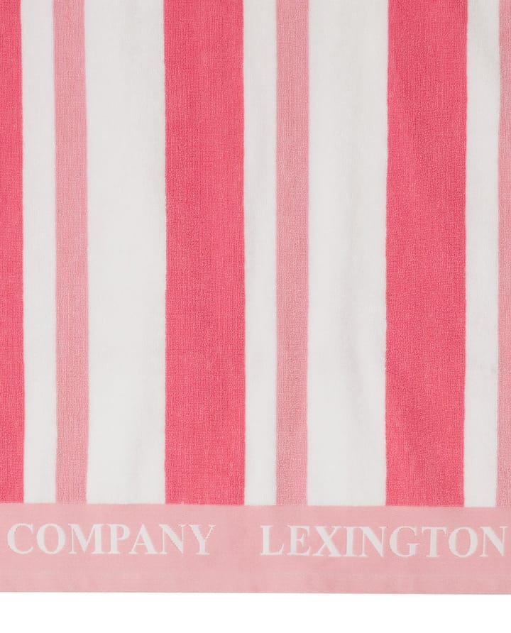 Telo da spiaggia Striped Cotton Terry 100x180 cm - Ciliegia - Lexington