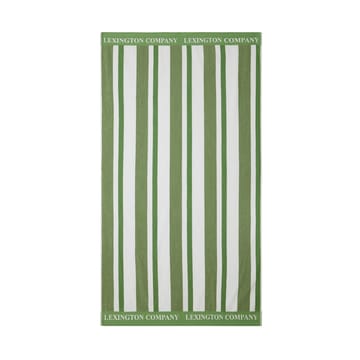 Telo da spiaggia Striped Cotton Terry 100x180 cm - Verde - Lexington