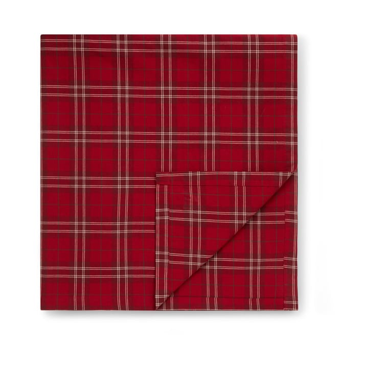 Tovaglia a scacchi in cotone organico Oxford, 150x250 cm, Rosso, beige, verde Lexington