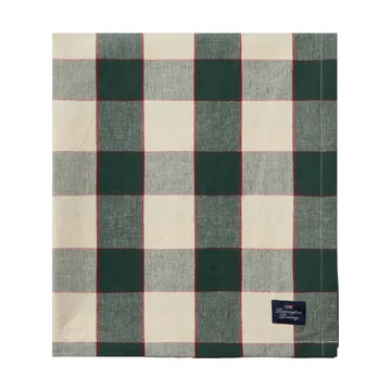 Tovaglia Checked Cotton Linen 150x250 cm - Green-light beige-rosso - Lexington