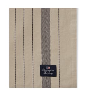 Tovaglia in cotone biologico Striped 150x350 cm - Beige, grigio scuro - Lexington