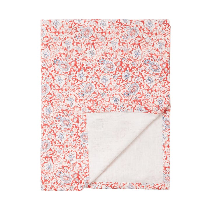 Tovaglia in cotone riciclato Printed Flowers 150x250 cm, Corallo Lexington