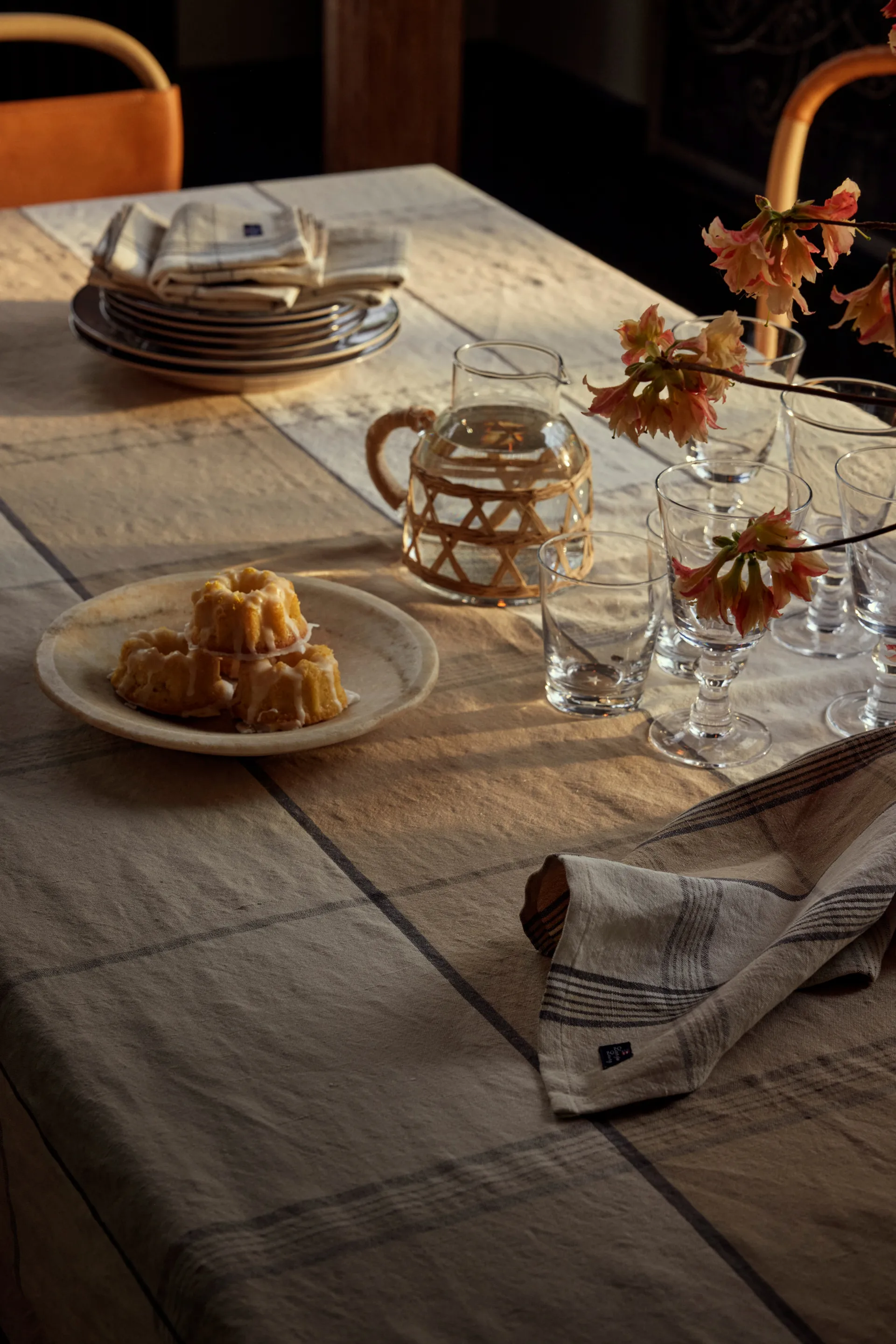 Tovaglia in Lino/Cotone Easter 150x250 cm, Giallo-verde Lexington