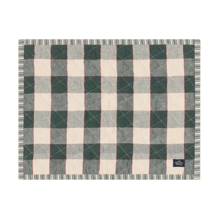 Tovaglietta americana trapuntata double face - Green-Light beige-red, 35x45 cm - Lexington