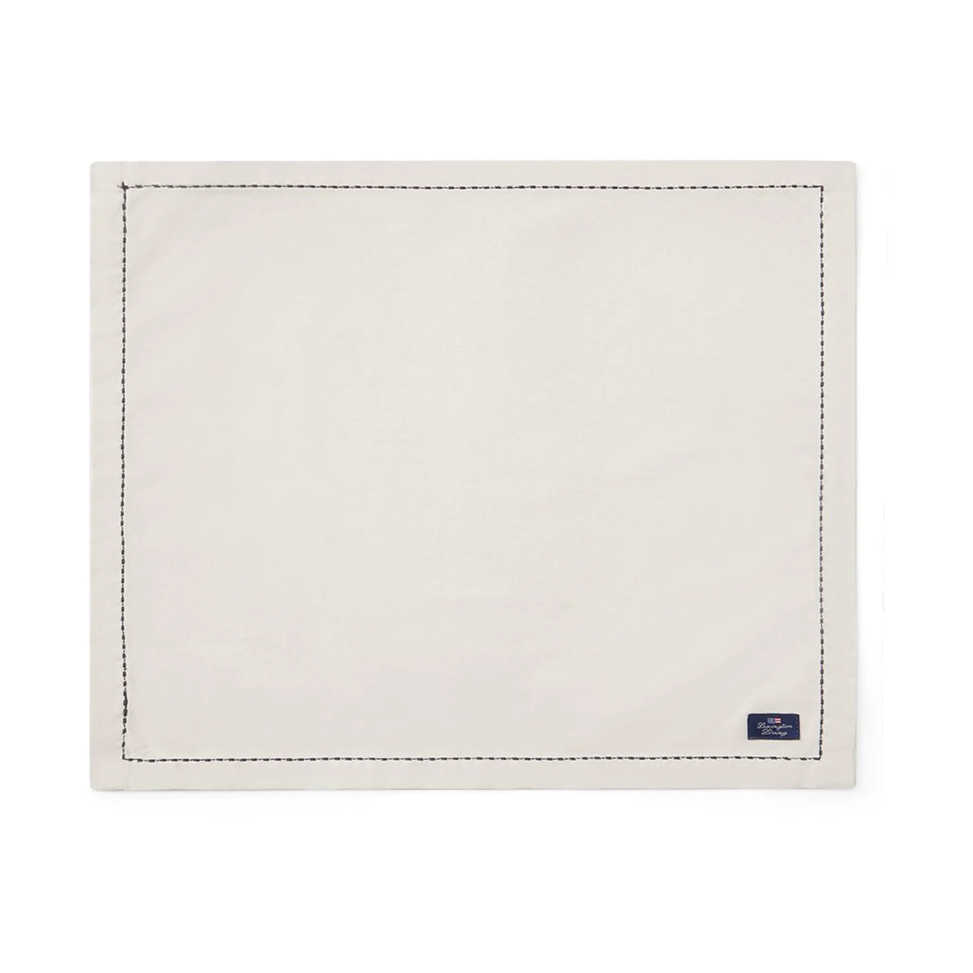 Tovaglietta Org Cotton Oxford Stitches 40x50 cm, Beige, grigio scuro Lexington