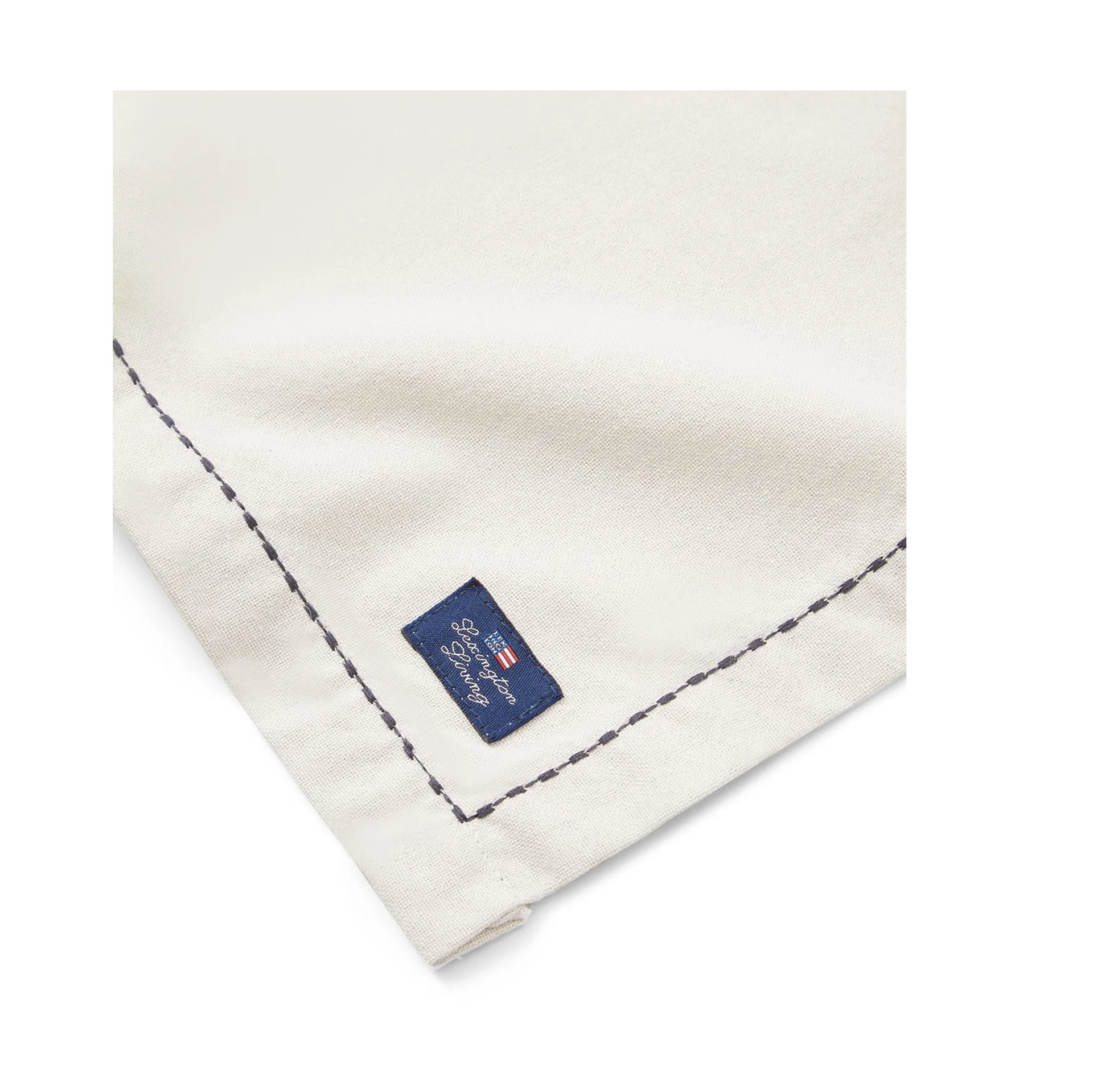 Tovaglietta Org Cotton Oxford Stitches 40x50 cm, Beige, grigio scuro Lexington