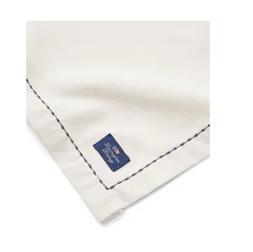 Tovaglietta Org Cotton Oxford Stitches 40x50 cm - Beige, grigio scuro - Lexington